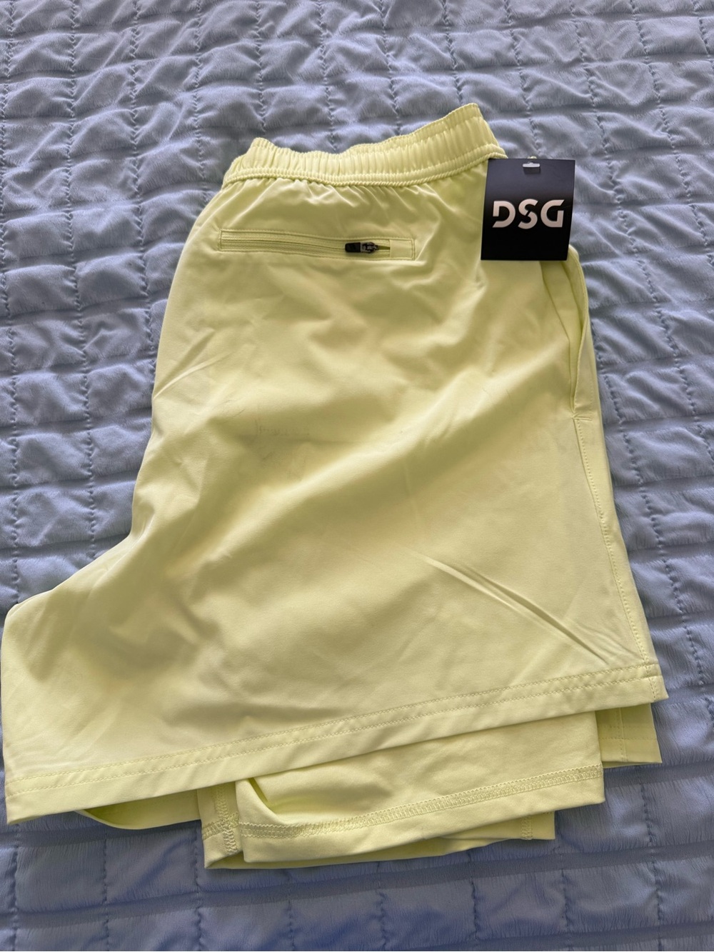 DSG Men's Pale Yellow Athletic Shorts